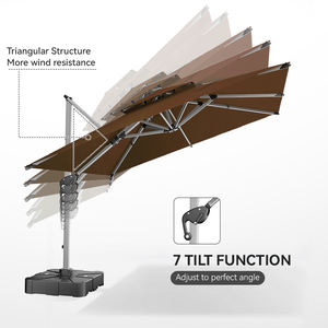 <span class=keywords><strong>Parasol</strong></span> de plage moderne en aluminium à énergie solaire, <span class=keywords><strong>parasol</strong></span> de luxe de 3 m, <span class=keywords><strong>parasol</strong></span> anti-moisson, <span class=keywords><strong>parasol</strong></span> de café, <span class=keywords><strong>grand</strong></span> mobilier de patio - Product Image 2