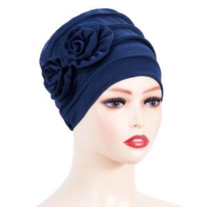Turban de <span class=keywords><strong>chimio</strong></span> Vintage à volants, <span class=keywords><strong>bandeau</strong></span>, écharpe, bonnet, chapeau pour les patients diabétiques - Product Image 6
