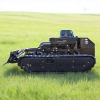 Tondeuse robot télécommandée, machine à couper l'herbe avec moteur à essence, tondeuse à gazon avec bac de ramassage pour le désherbage agricole
