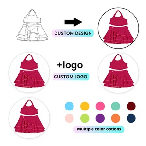DH ODM <strong>Bulk</strong> Girls Yoga Set Mystery <strong>Box</strong> Scalloped Skort Activewear 2-Piece Sleeveless Tank Top Sport Shorts Kids Gym Outfits 2026 - Product Image 3