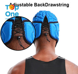 Top One logotipo personalizado hombres verde blanco suave Shell acolchado Rugby Headgear casco de fútbol - Product Image 2