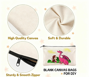 In Stock Simple Style Canvas Storage <b>Bag</b> Primary Secondary Students Factory Wholesale for Training Promotion Pen Case - Product Image 4