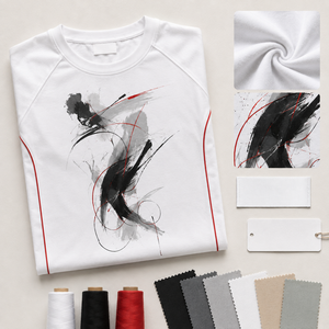 เสื้อยืดคอตตอนพิมพ์ลายตามสั่ง เสื้อยืดแขนสั้นลายกราฟิกสำหรับผู้ชาย แต่งขอบตัดสี  โลโก้สั่งทำ แบรนด์ส่วนตัว รับผลิตแบบ OEM ODM - Product Image 2