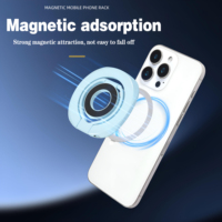 Support de téléphone portable magnétique de luxe avec logo personnalisé, double anneau de maintien, support rotatif de bureau avec boucle