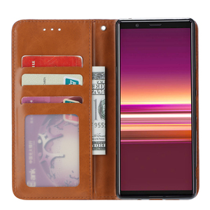 Étui en cuir pour téléphone portable pour Xperia 5 XZ5 XA3 Xperia10, portefeuille Style livre d'affaires housse à rabat pour <span class=keywords><strong>Sony</strong></span> Xperia XZ2 Compact <span class=keywords><strong>XZ3</strong></span> - Product Image 5