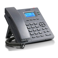 2.4 "rétro-éclairé LCD 2 comptes SIP téléphone VoIP de bureau mural SIP téléphone IP avec adaptateur secteur