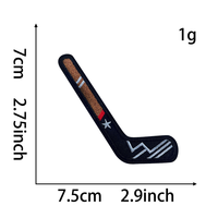 En gros, écussons thermocollants brodés 3D de hockey sur glace, thème sportif varié, pour vestes, maillots, sacs à dos et artisanat DIY