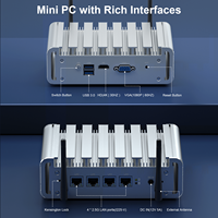 Refrigeración silenciosa sin ventilador Mini Firewall PC P09B-4L-N100 Intel N100 Quad Core DDR5 RAM NVME SSD 4USB Puerto Uso industrial Win11 Nuevo
