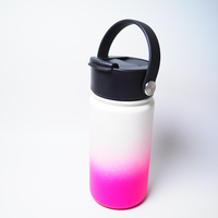 Bouteille d'eau isotherme en acier inoxydable argenté de 350 ml, écologique, avec couvercle à clapet, personnalisable avec logo, vente en gros promotionnelle