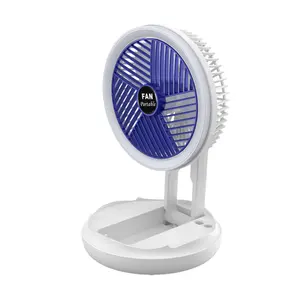 Đa Năng Có Thể Gập Lại Ánh Sáng Ban Đêm Đèn Bảng Fan Hâm Mộ Với 4 Tốc Độ 2400MAh Có Thể Gập Lại Bàn Fan Hâm Mộ Máy Tính Để Bàn Di Động Có Thể Sạc Lại Fan Hâm Mộ