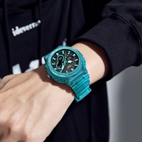 Jam Tangan Olahraga Unisex SMAEL 8120 Tahan Air Analog-Digital Bercahaya Alarm Stopwatch Tali TPU Tahan Air 5BAR ESPON