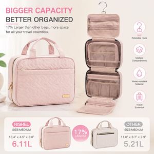 Portable Hanging <b>Toiletry</b> <b>Bag</b> Travel Cosmetic Organizer Makeup <b>Bag</b> for Women Large Capacity Bathroom Storage <b>Bag</b> Custom Logo OEM - Product Image 5