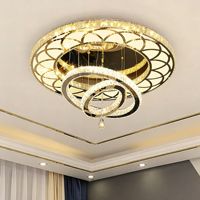 Lustre moderne de luxe en cristal fantaisie, en acier doré, luminaire artistique pour hôtel, villa, salon