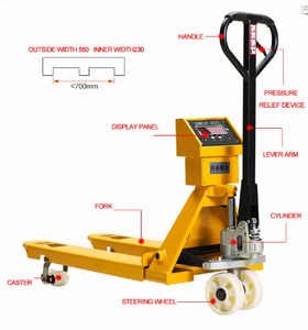 Transpaleta Manual, Montacargas Electrónico con Báscula - Product Image 2