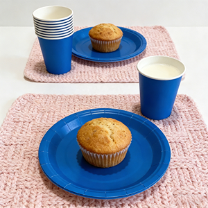 ชุดอุปกรณ์จัดงานเลี้ยงสีพื้น DAMAI ชุดจานชามกระดาษสีพื้นแบบใช้แล้วทิ้ง ขนาด 7 นิ้ว 9 นิ้ว พร้อมถ้วยกระดาษและผ้าเช็ดปาก - Product Image 4