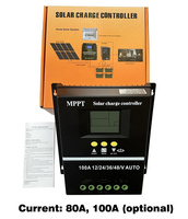 Contrôleur solaire intelligent MPPT à charge et décharge 100A 80A 60A le plus vendu avec écran LCD et reconnaissance 12V24V48V