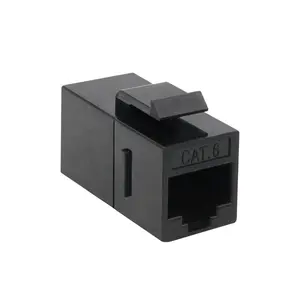 RJ45 UTP in linea adattatore Cat5e CAT6 Keystone Jack accoppiatore materiale ABS per telecomunicazione parti di rete