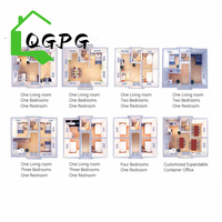 Casa Contenedor Portátil Expandible de 40 Pies, 3 Dormitorios, Villa Prefabricada de Lujo, Casa Prefabricada Móvil de 40 Pies para Alquilar