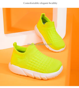 Ventes directes d'usine en Chine de nouvelles chaussures pour bébés dessus tissées volantes légères pour jeunes enfants chaussures de marche en une étape - Product Image 5
