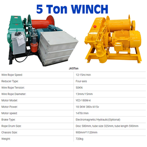 เครื่องกว้านไฟฟ้าขนาด5ตันเครื่อง18.5KW สำหรับยก<span class=keywords><strong>เพลา</strong></span>แนวตั้งเครื่องกว้านทำเหมือง415V 380V - Product Image 2