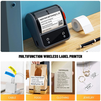 Stock prêt Expédition rapide Mini imprimantes thermiques Papier auto-adhésif Machine à autocollants pour billets sans fil Étiqueteuse sans encre