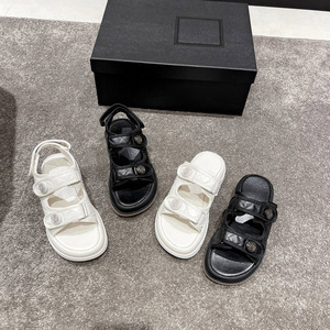 Прямая Продажа с фабрики, оптовая продажа, женские кожаные сандалии, женские дышащие противоскользящие сандалии, летние тапочки высокого качества, женские сандалии - Product Image 5