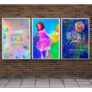 Papel Adhesivo Holográfico Transparente con Estrellas Brillantes Bleidruck, Película Holográfica PET, Láminas Autoadhesivas para Laminado en Frío A4 - Product Image 6