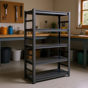 Étagère de rangement en métal robuste à 5 niveaux H78 L47.2 P18, réglable, pour cuisine et garage, style industriel, revêtement en poudre - Product Image 2