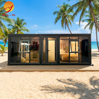 Maison conteneur pliable préfabriquée à toit plat de 10 pieds avec installation rapide pour usage domestique ou hôtelier