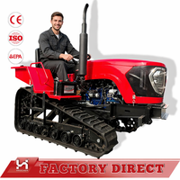 Mini tracteur à chenilles diesel de 80 CV avec remorque benne pour le transport de matériaux
