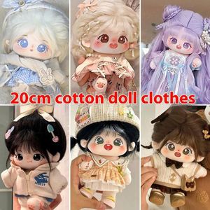 Conjunto de Ropa para Muñecas de Algodón de 20 cm, Ropa de Dibujos Animados para Muñecos de Peluche, Vestido para Bebés, Ropa Diaria, Falda - Product Image 4