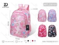 Zaino per studenti 18 pollici con stampa cartoon e chiusura a cerniera, zaino unisex alla moda - Product Image 1
