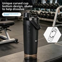 Bouteilles d'eau sportives Shaker Cups - 40 oz en acier inoxydable, isolées sous vide, tasses de voyage anti-chute avec infuseur à thé/eau