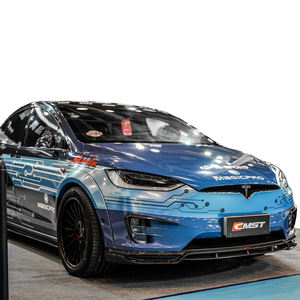 Kit de carrosserie pour <span class=keywords><strong>Tesla</strong></span> modèle <span class=keywords><strong>x</strong></span> en fibre de carbone, jupes latérales et becquet de coffre - Product Image 3