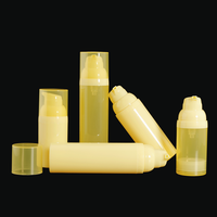 Flacon pompe sans air pour cosmétiques et shampoings PP 30ml 50ml 75ml, impression sérigraphique/numérique, finition mate, emballage recyclable