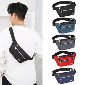 Sac banane unisexe multi-poches à bandoulière réglable grande capacité pour voyage, shopping, cyclisme, course à pied avec fermeture éclair - Product Image 6