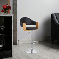 Chaise haute commerciale moderne de tabouret de barre en métal de meubles en bois solide de Offre Spéciale pour des chaises supérieures de barre de cuisine