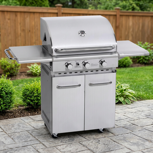 Homemade BBQ Special Equipment Outdoor Stainless Steel High Quality 3 Burner 35000BTU Gas <b>Grill</b> <b>Cast</b> <b>Iron</b> Cooking Girdle Heavy - Product Image 2