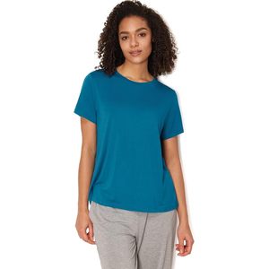 Haut de pyjama en coton biologique modal à manches courtes pour femme, doux et confortable, vêtement de détente en bambou, vêtement de nuit basique, vêtements pour femme - Product Image 1