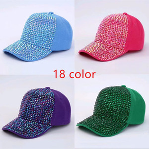 Casquettes de baseball incrustées de diamants à la main de 18 couleurs Casquettes de strass brillantes Casquettes de baseball de haute qualité bon marché pour hommes et femmes - Product Image 1
