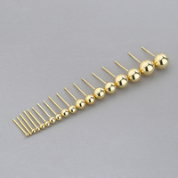GE50 Piercings hypoallergéniques tendance, plusieurs tailles, argent sterling 925, mini boucles d'oreilles à billes rondes, bijoux fins pour femmes