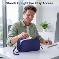Sac de rangement pour accessoires électroniques, directement de l'usine, facile à transporter, léger, résistant aux chocs, pochette technique avec sangle de poignet