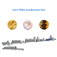 Vente directe d'usine 100kg Kelloge Petit déjeuner Machine d'extrudeuse de céréales Ligne de production de flocon de maïs avec usine fournie