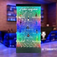 Paravents en acrylique sur mesure, mobiles, avec design côtier, éclairage LED RVB, télécommande sans fil - Utilisation en intérieur