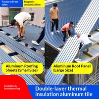 Moderne Isolierte Aluminiumlegierung Wellblech-Dachplatten Doppelschichtige Feuerfeste Dachpaneele Villa Industriewerkstatt Drahtziehtechnik