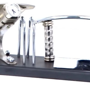 Organisateur de bureau en métal avec support pour téléphone portable, horloge, porte-cartes de visite et bloc-notes, organisateur de table de bureau haut de gamme, cadeau d'entreprise - Product Image 1