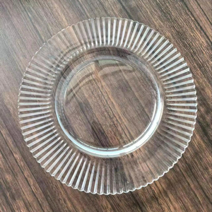 Assiette de service en verre transparent pour dîner et dessert, idéale pour les mariages et les réceptions - Product Image 1