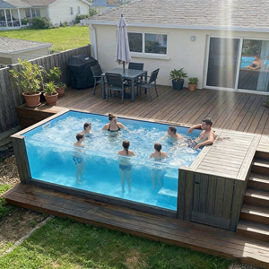 Multifunctional Rectangular Above Ground Swimming Pool Swim Spa container pool swimming pool for kids - Product Image 1