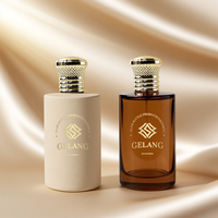 Vente Flash Bouteilles De Parfum De Luxe 100ML Mat Vert Foncé Parfum Bouteille En Verre Bouteille De Parfum Ronde Avec Logo