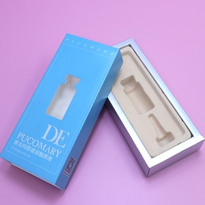 กล่องบรรจุภัณฑ์น้ำมันหอมระเหยแบบพับได้สั่งทำพิเศษ กล่องของขวัญแบบมีหน้าต่างพร้อมช่องใส่แบบพลาสติกสำหรับขวดหยดน้ำขนาด 10 มล. สำหรับเครื่องสำอาง - Product Image 2